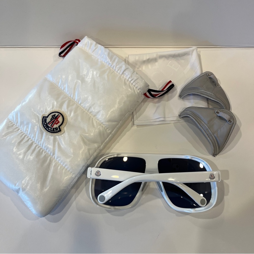 MONCLER “Diffractor” ML 0206 white shield sunglasses, 100% AUTHENTIC, NEW!! - Picture 8 of 11